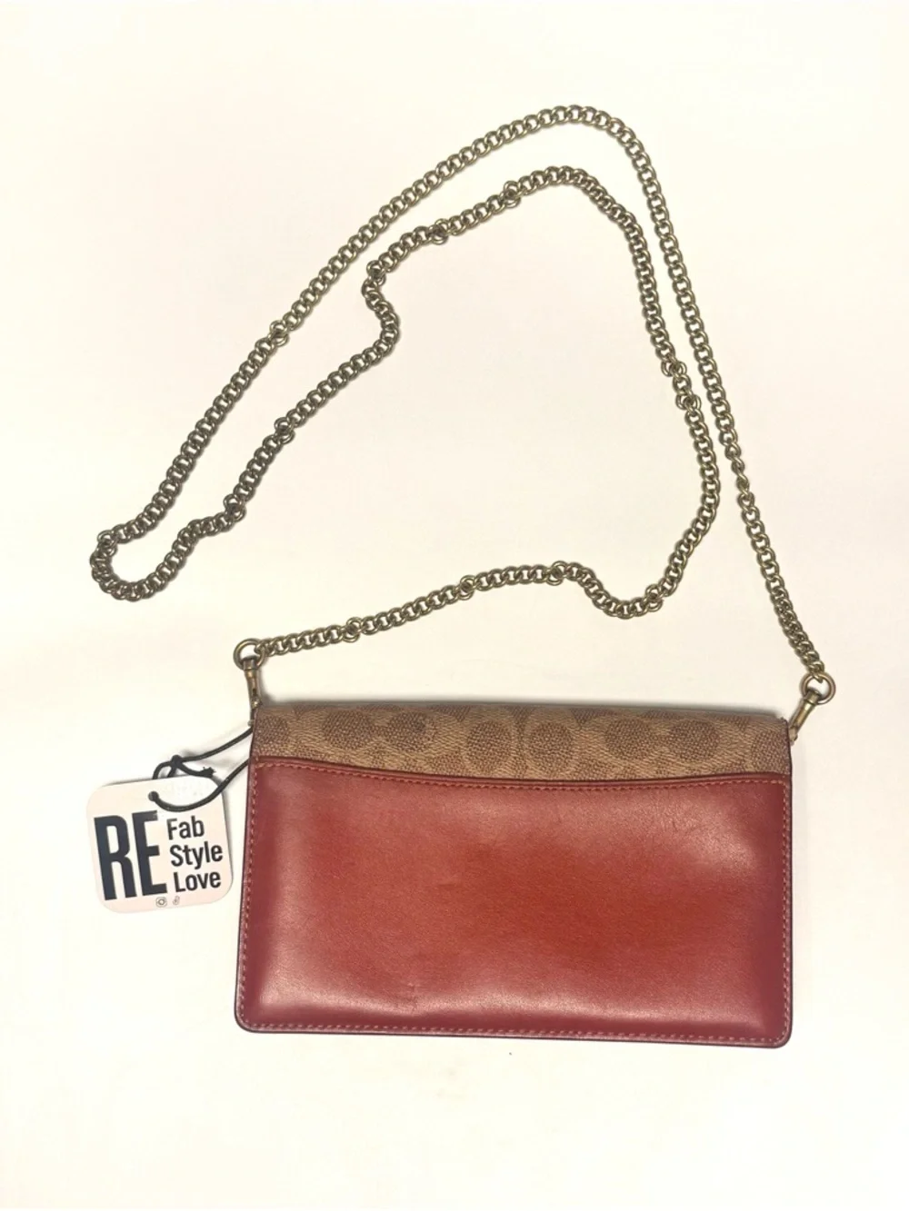 Coach Callie Foldover Chain Clutch In Signature Canvas With Prairie Floral